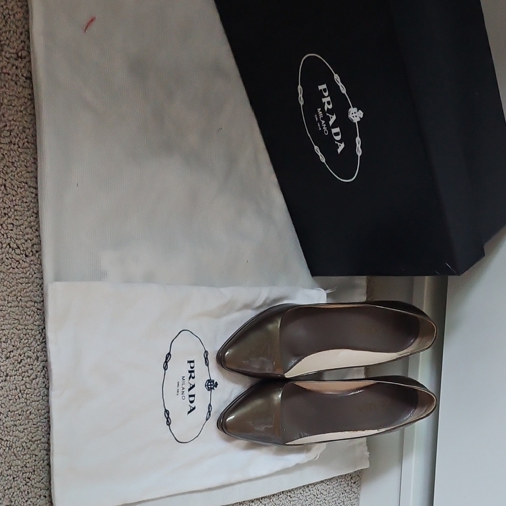 Prada Brown Heels Suede Sophistication